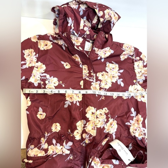 NWT Vera Bradley Women's Packable Water-Resistant Raincoat Maroon Sz SM 4/6 - Picture 8 of 10